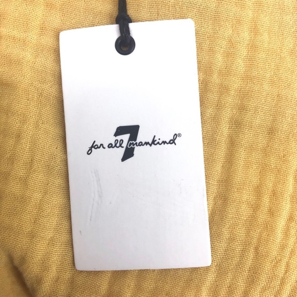 7 For All Mankind Ruffle Sleeve Cotton Top NWT - Picture 7 of 8